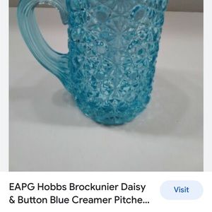 EAPG HOBBS BROCKUNIER DAISY& button creamer, picther